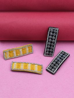 Laida - 4 - 2 Gold and 2 Black Tic Tac Pins