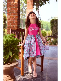 TINY GIRL - Barbie Hot Pink Shell Brand Logo Birthday Dress