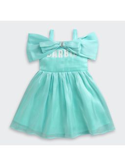 TINY GIRL - Barbie Turquoise Green Bow Dress