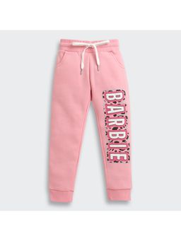 TINY GIRL - Barbie Pink Logo Joggers for Girls