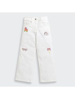 TINY GIRL - Girls White Denim Jeans