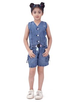 TINY GIRL - Barbie by Sleeveless Denim Co-Ord with Belt