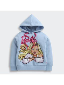 TINY GIRL - Barbie Printed Powder Blue Hoodie