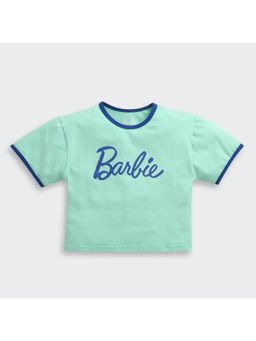 TINY GIRL - Barbie Logo Aqua T-Shirt