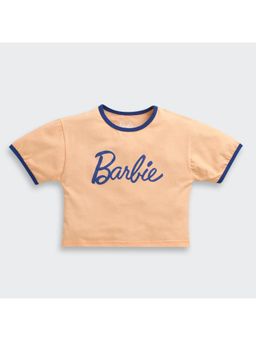 TINY GIRL - Barbie Logo Peach T-Shirt