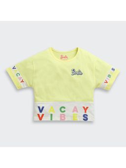 TINY GIRL - Barbie Vacay Vibes T-Shirt-Yellow