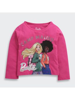 TINY GIRL - Barbie Graphic Print T-shirt Hot Pink