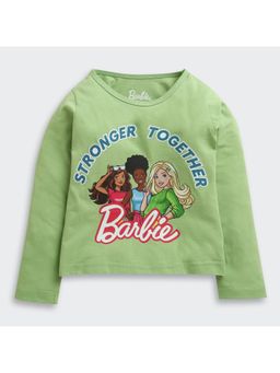 TINY GIRL - Barbie Graphic Print T-shirt - Green