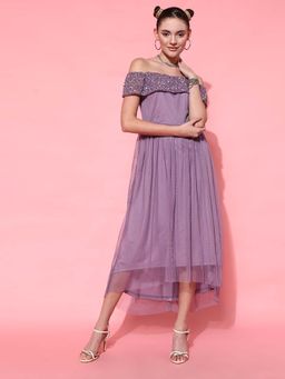 STREET 9 - Embellished Lavender Midi Dress