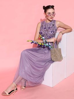 STREET 9 - Embellished Lavender Midi Dress