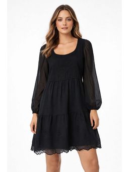NOBARR - Black Chiffon Tiered Mini Dress