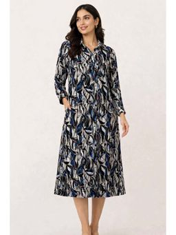 NOBARR - Multi Colour Printed Midi Shirt Dress