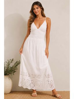 NOBARR - White Cotton Maxi Dress