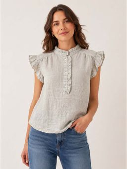 NOBARR - Womens Light Grey Cotton Top