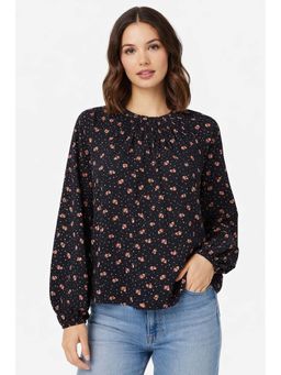 NOBARR - Womens Black Printed Polyester Top
