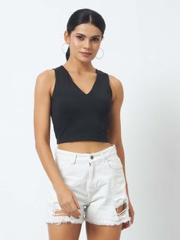 Trend Arrest - V-Neck Essential Crop Top