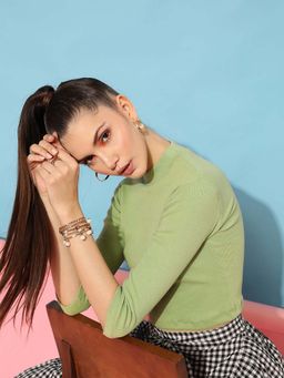 STREET 9 - Green Crop Top