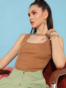 STREET 9 - Brown Cor Set Top