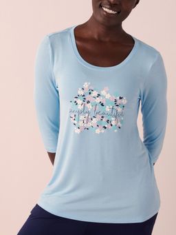 La Vie En Rose - Timeless Beauty Three Fourth Sleeve - Blue