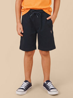 U.S. POLO ASSN. - Boys Navy Blue Embroidered Logo Regular Fit Shorts