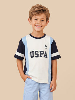 U.S. POLO ASSN. - Boys Multi-Color Colorblock Oversized Fit T-shirt