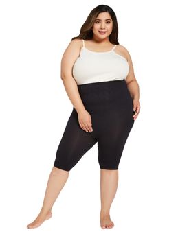 G Heist - Women Plus Size Black High-Waist Tummy and Thigh Shaper