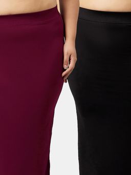 G Heist - Women Multi-Color Plus Size Elastic Seamless Saree Shapewear (Pack of 2)