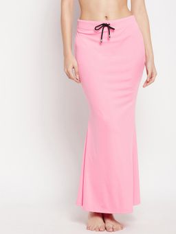 G Heist - Women Pink Solid Skinny Fit Saree Shapewear