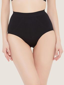 G Heist - Women Black-Colored Solid High-Waist Seamless Shaping Brief