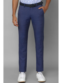 Allen Solly - Men Navy Slim Fit Solid Casual Trousers