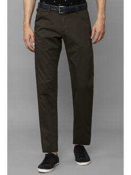Allen Solly - Men Green Slim Fit Solid Formal Trousers