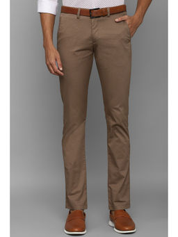 Allen Solly - Men Brown Ultra Slim Fit Textured Casual Trousers