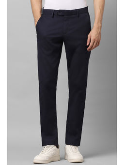 Allen Solly - Men Navy Slim Fit Solid Formal Trousers
