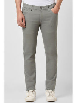 Peter England - Men Grey Dark Wash Low Skinny Fit Jeans