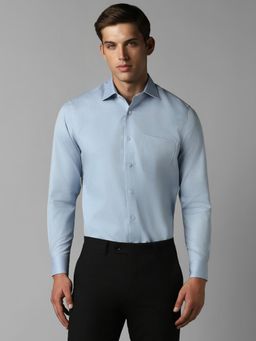 Louis Philippe - Men Blue Classic Fit Check Full Sleeves Formal Shirt