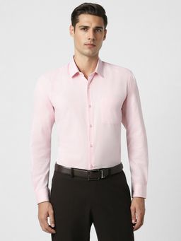 Peter England - Men Pink Regular Fit Formal Shirt