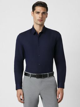 Peter England - Men Navy Regular Fit Formal Shirt