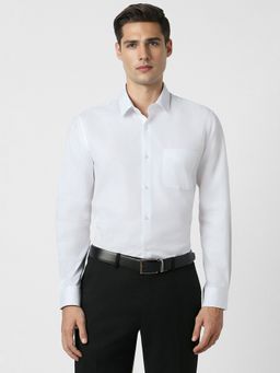 Peter England - Men White Regular Fit Formal Shirt