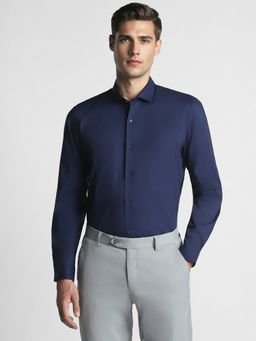 Peter England - Men Navy Super Slim Fit Formal Shirt