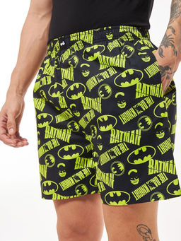Bewakoof - Official DC Men's Black Batman All Over Printed Boxers