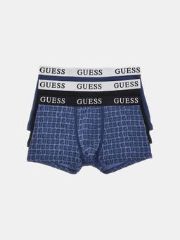Guess - Men Multi-Color Printed Regular Fit Trunk (Pack of 3)
