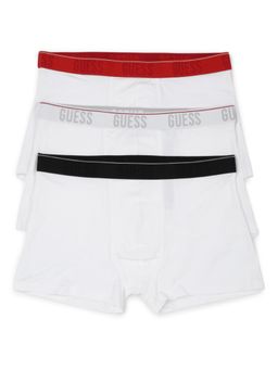 Guess - Men White Solid Regular Fit Trunk (Pack of 3)