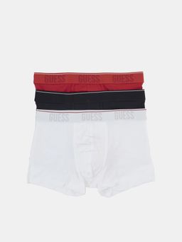 Guess - Men Red Solid Regular Fit Trunk (Pack of 3)
