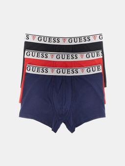 Guess - Men Blue Solid Regular Fit Trunk (Pack of 3)