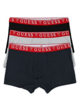 Guess - Men Multi-Color Solid Regular Fit Trunk (Pack of 3) (S)