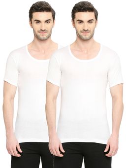VIP - Mens Bonus Classic Combed Cotton Vest with Half Sleeves (Pack of 2)