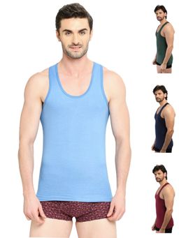 VIP - Mens Supreme Color Cotton Vest - Assorted Colours (Pack of 4)