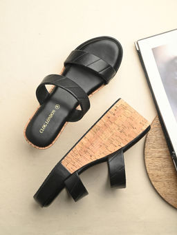 CLOG LONDON - Womens Black Round Toe Heels