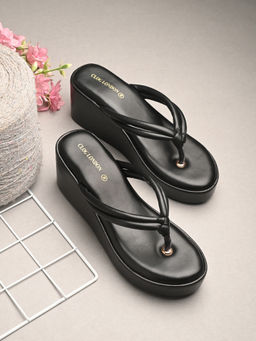 CLOG LONDON - Womens Black Round Toe Heels