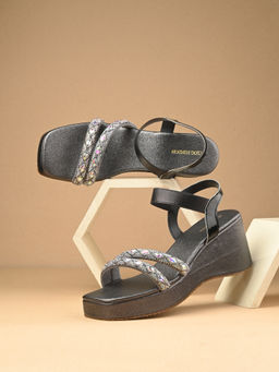 CLOG LONDON - Womens Silver Square Toe Heels